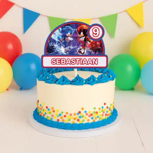 Gepersonaliseerde taarttopper - sonic