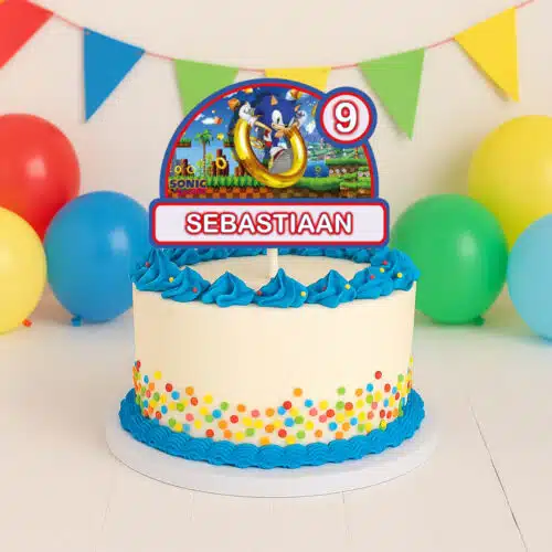 Gepersonaliseerde taarttopper - sonic versie 2