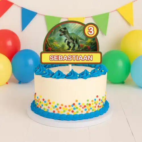 Gepersonaliseerde taarttopper - t-rex