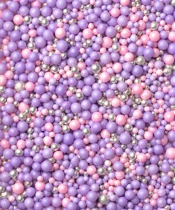 Sprinkley Sprinkles -  Pink, Purple & Silver Pearls Mix 80 gram