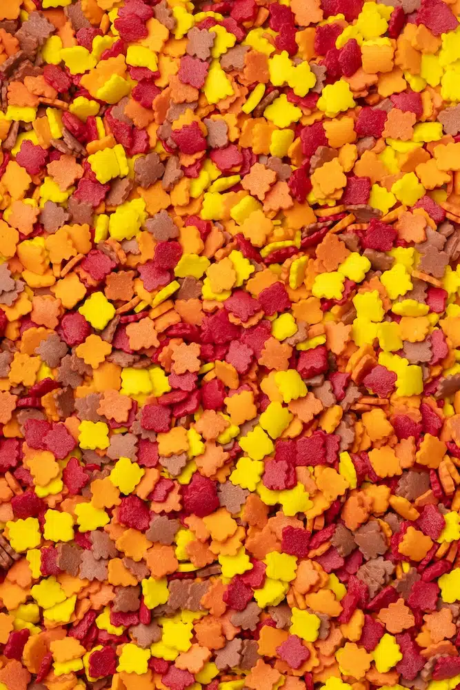 Sprinkley sprinkles - autumn leaves mix 80 gram bij cake, bake & love 5 Sprinkley sprinkles - autumn leaves mix 80 gram