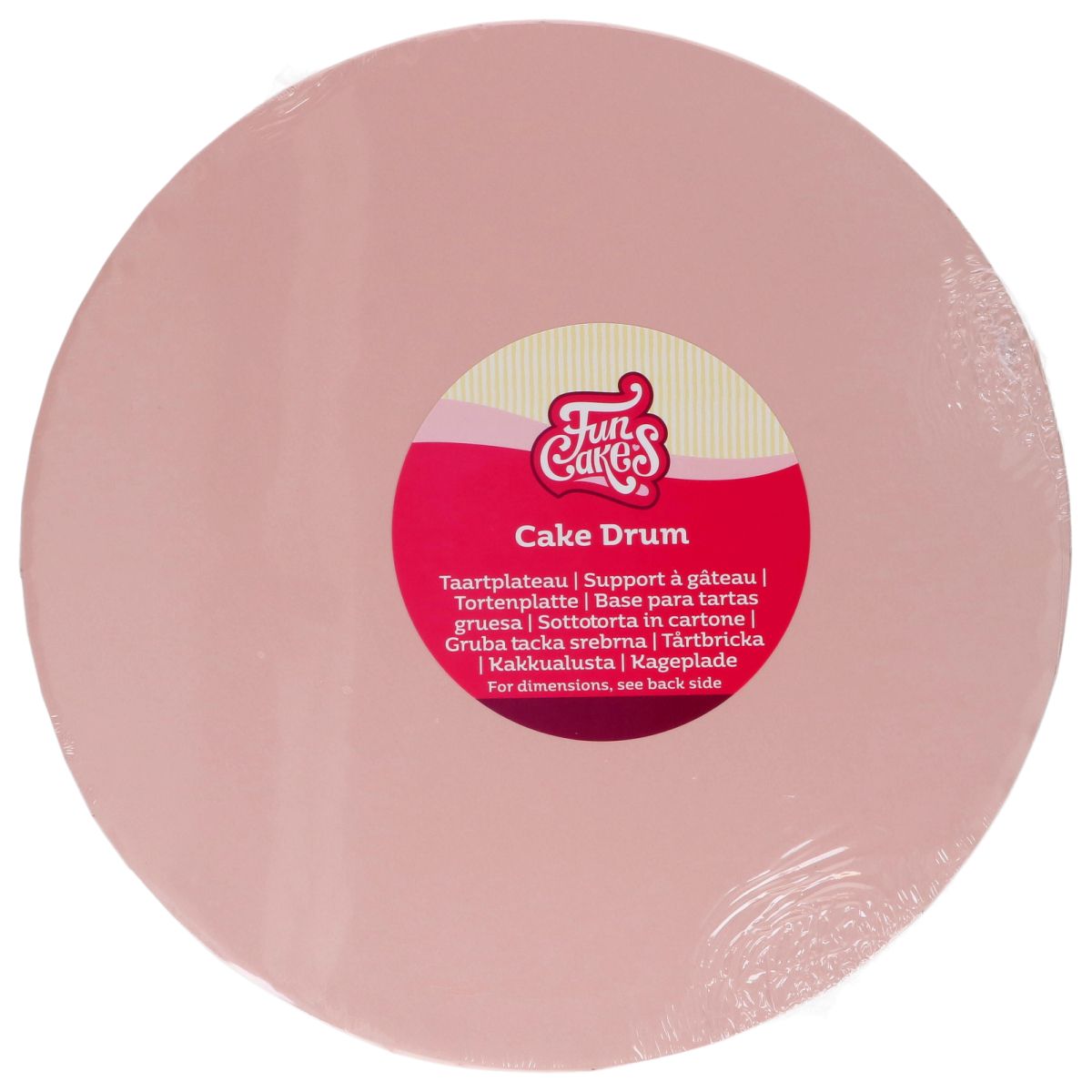 Funcakes cake drum rond pastel roze ø 25 cm bij cake, bake & love 3 Funcakes cake drum rond pastel roze ø 25 cm