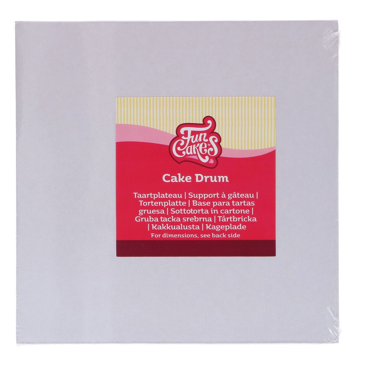 Funcakes cake drum vierkant wit 30 cm bij cake, bake & love 3 Funcakes cake drum vierkant wit 30 cm