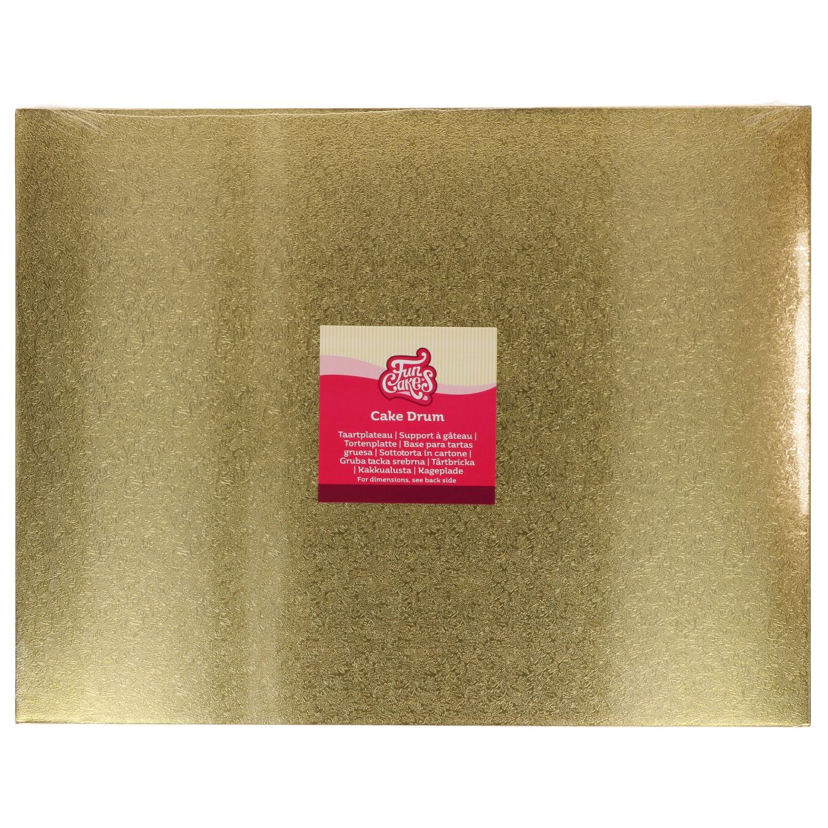 Funcakes cake drum rechthoekig goud 45 x 35 cm bij cake, bake & love 3 Funcakes cake drum rechthoekig goud 45 x 35 cm