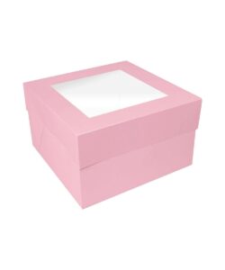 Simply Making Taartdoos Venster Lichtroze 35 x 35 x 15 cm