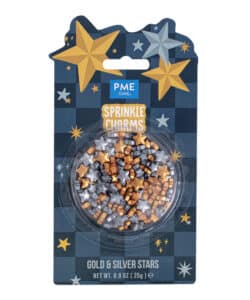 PME Christmas Charms - Gold & Silver Stars 25 gr
