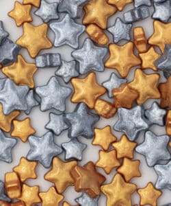 Alternative view of PME Christmas Charms - Gold & Silver Stars 25 gr