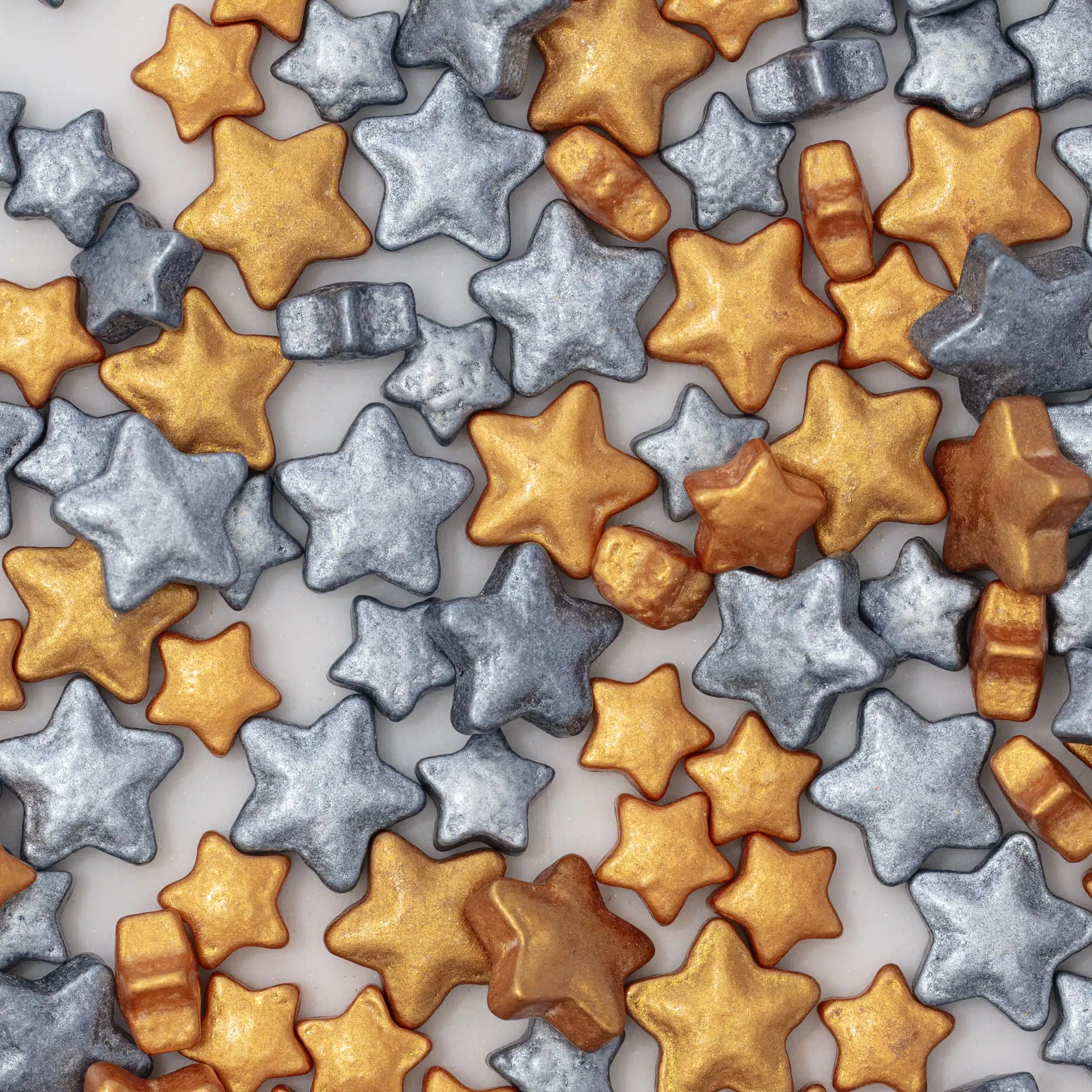 Pme christmas charms - gold & silver stars 25 gr bij cake, bake & love 6 Pme christmas charms - gold & silver stars 25 gr - afbeelding 2