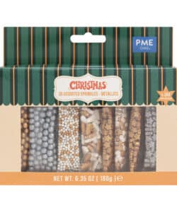 PME Christmas Sprinkles - Metallic - 15 (!) verschillende soorten sprinkles