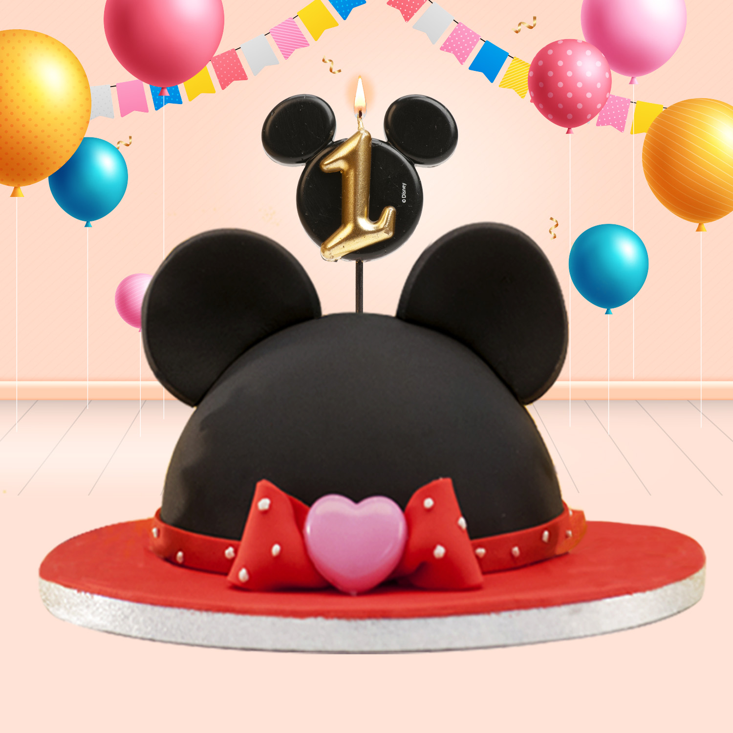 Dekora kaarsje mickey mouse nummer 1 bij cake, bake & love 4 Dekora kaarsje mickey mouse nummer 1 - afbeelding 2