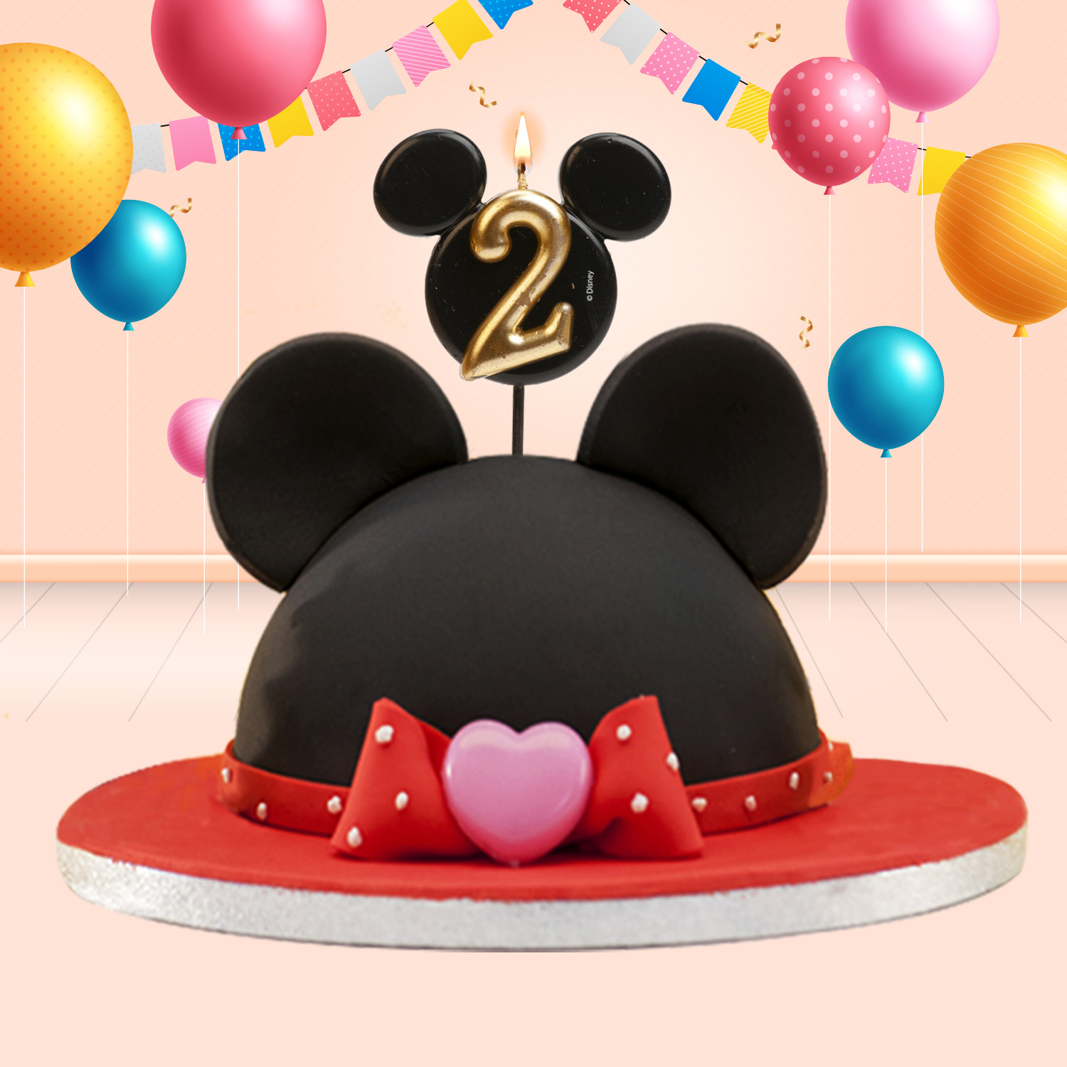 Dekora kaarsje mickey mouse nummer 2 bij cake, bake & love 6 Dekora kaarsje mickey mouse nummer 2 - afbeelding 4