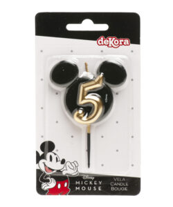 Dekora kaarsje mickey mouse nummer 5 bij cake, bake & love 12