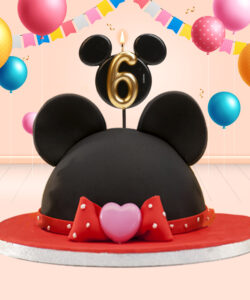 Dekora kaarsje mickey mouse nummer 6 bij cake, bake & love 12