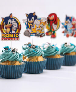 Dekora sonic cupcake prikkers pk/16 bij cake, bake & love 11