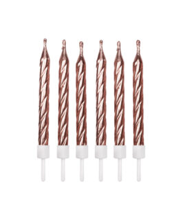 Anniversary house metallic rose gold candles pk/12 bij cake, bake & love 8