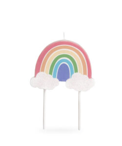 Anniversary House Large Pastel Rainbow Candle