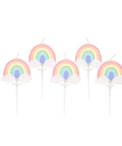 Anniversary House Pastel Rainbow Candles pk/5