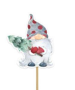 Anniversary house christmas gnome cupcake toppers pk/12 bij cake, bake & love 17