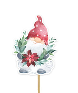 Anniversary house christmas gnome cupcake toppers pk/12 bij cake, bake & love 27