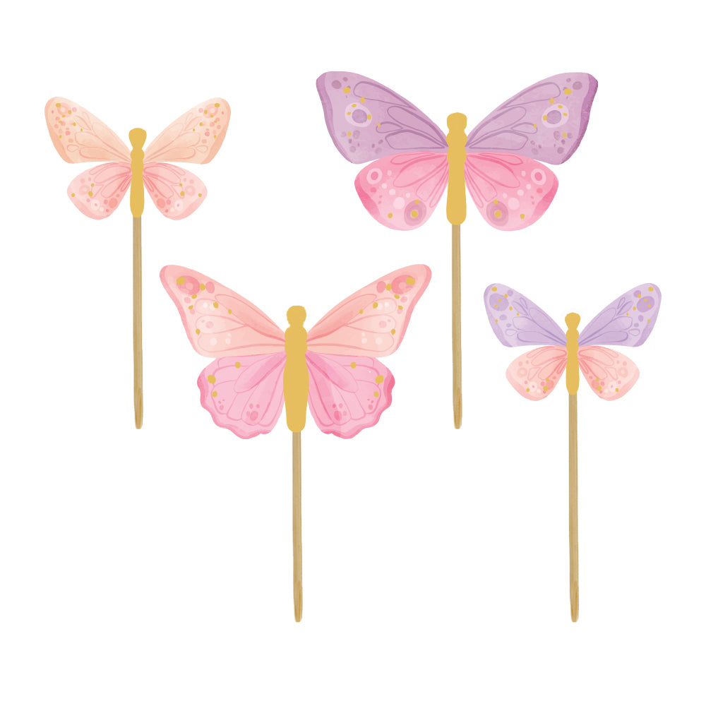 Anniversary house butterfly cupcake toppers pk/12 bij cake, bake & love 3 Anniversary house butterfly cupcake toppers pk/12