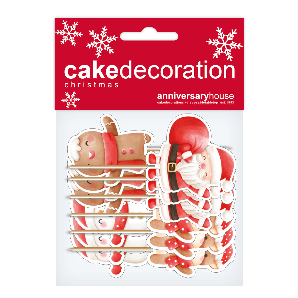 Anniversary house santa and friends cupcake toppers pk/12 bij cake, bake & love 6 Anniversary house santa and friends cupcake toppers pk/12 - afbeelding 2