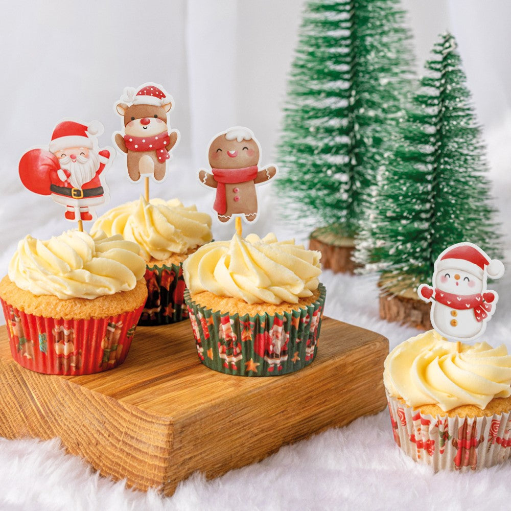 Anniversary house santa and friends cupcake toppers pk/12 bij cake, bake & love 7 Anniversary house santa and friends cupcake toppers pk/12 - afbeelding 3