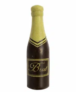 Chocoladedecoratie Champagnefles 6 stuks