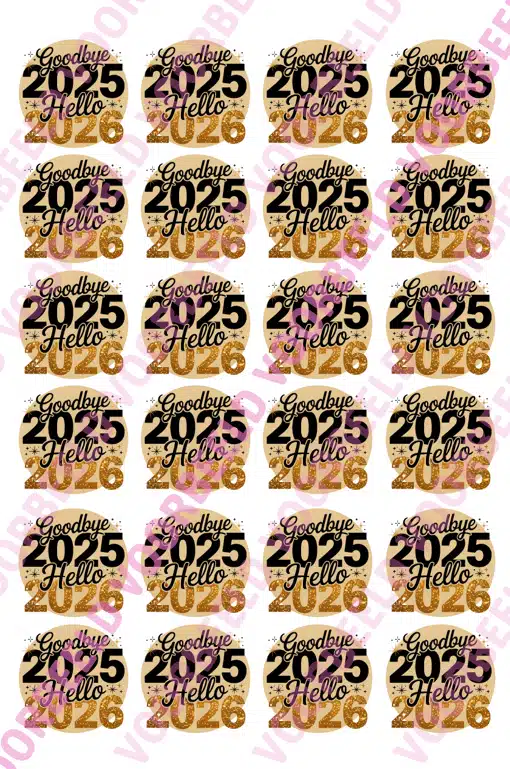 Eetbare cupcakeprint goodbye 2025 hello 2026 - 24 cupcake rondjes bij cake, bake & love 5 Eetbare cupcakeprint goodbye 2025 hello 2026 - 24 cupcake rondjes