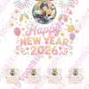 Eetbare taartprint happy new year 2026 disco ball - 18 cm rond rond + 8 cupcake rondjes bij cake, bake & love 4 Eetbare taartprint happy new year 2026 disco ball - 18 cm rond rond + 8 cupcake rondjes bij cake, bake & love 3