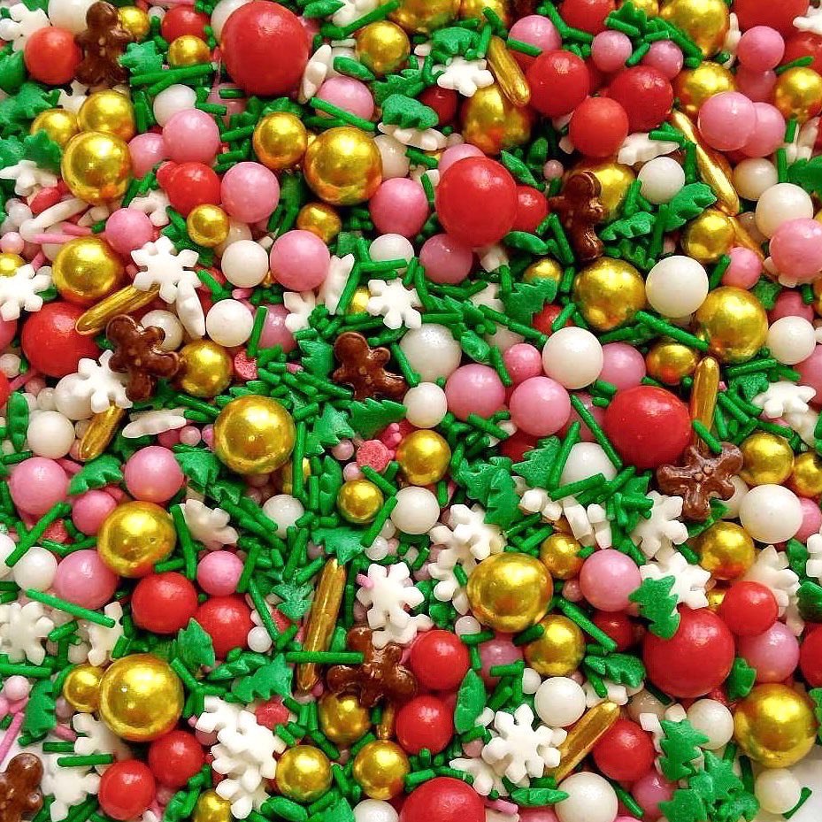 Sprinkley sprinkles - christmas time mix 80 gram bij cake, bake & love 5 Sprinkley sprinkles - christmas time mix 80 gram
