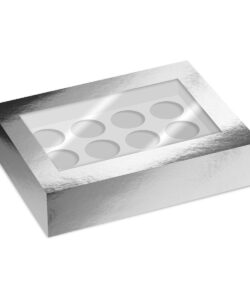 Simply Making Cupcake Box Venster Zilver Metallic 12 pk/2