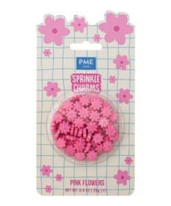 PME Sprinkle Charms Roze Bloemen 25 gram