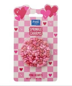 PME Sprinkle Charms Roze Hartjes 25 gram