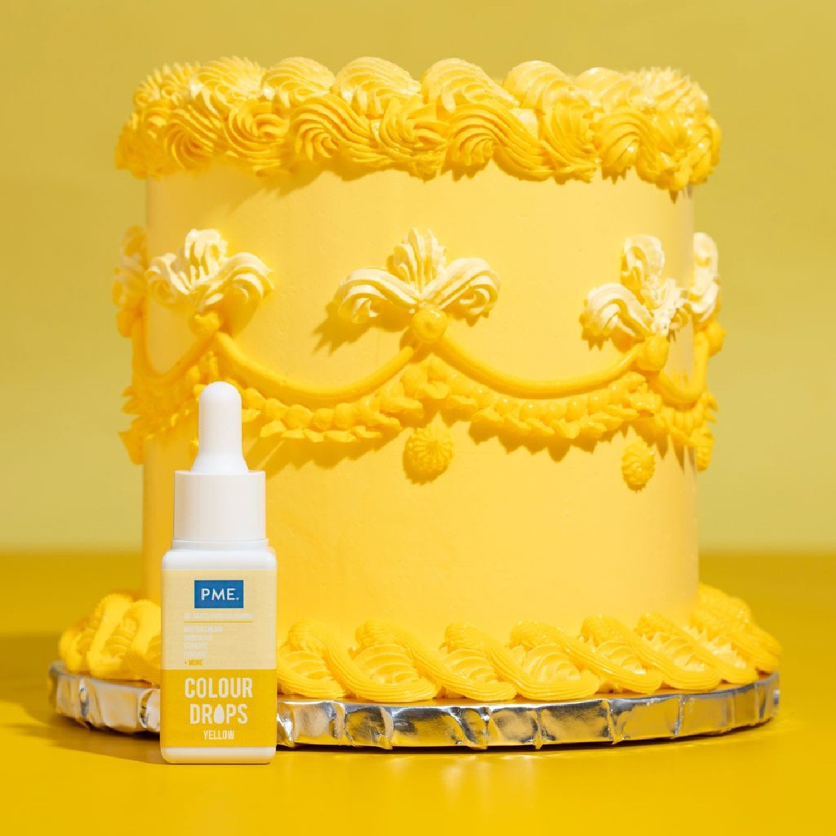 Pme colour drops yellow - voedselkleurstof op oliebasis 20 ml bij cake, bake & love 4 Pme colour drops yellow - voedselkleurstof op oliebasis 20 ml - afbeelding 2