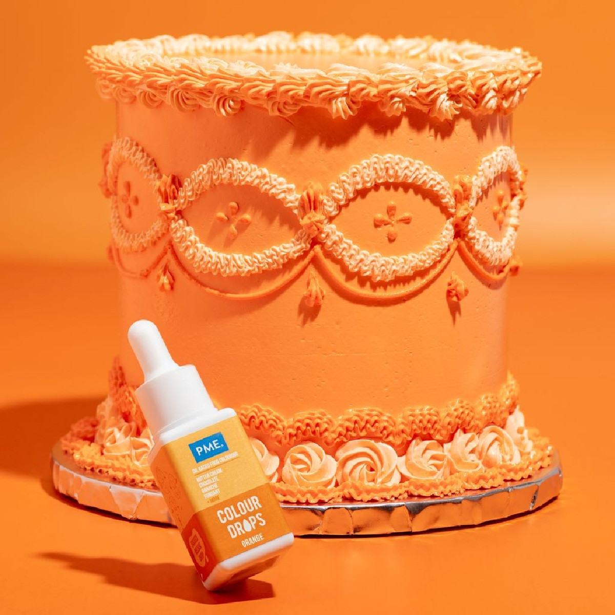 Pme colour drops orange - voedselkleurstof op oliebasis 20 ml bij cake, bake & love 6 Pme colour drops orange - voedselkleurstof op oliebasis 20 ml - afbeelding 2