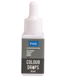 PME Colour Drops Black - Voedselkleurstof op Oliebasis 20 ml