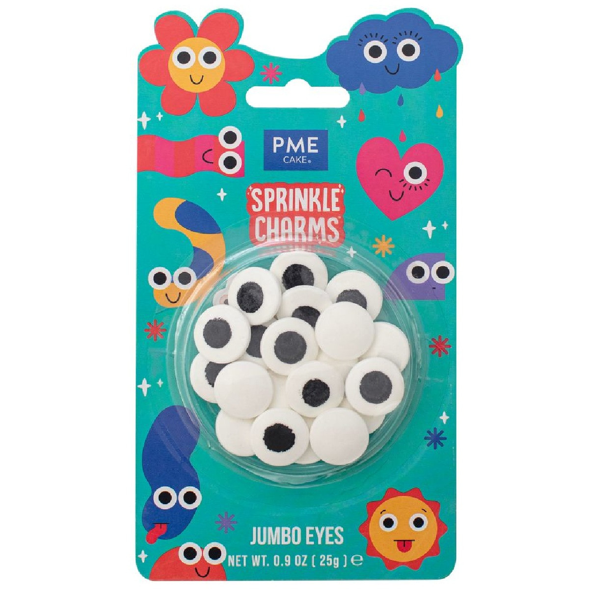 Pme sprinkle charms jumbo oogjes 25 gram bij cake, bake & love 5 Pme sprinkle charms jumbo oogjes 25 gram
