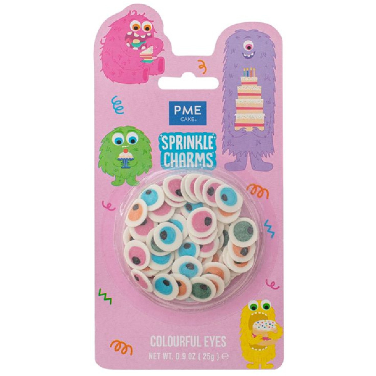 Pme sprinkle charms gekleurde oogjes 25 gram bij cake, bake & love 5 Pme sprinkle charms gekleurde oogjes 25 gram