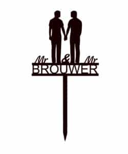 Gepersonaliseerde Taarttopper Mr & Mr