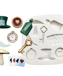 Siliconen mal alice in wonderland bij cake, bake & love 7