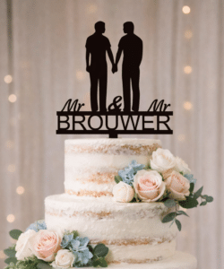 Alternative view of Gepersonaliseerde Taarttopper Mr & Mr