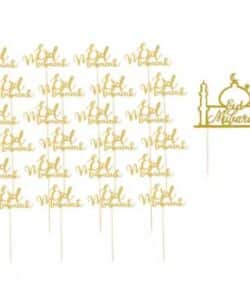 EID Mubarak Caketopper + 24 prikkers