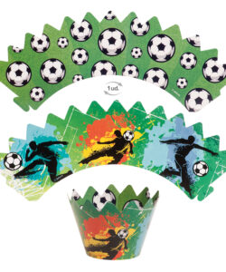 Dekora Voetbal Cupcake Wrappers + Prikkes set/12