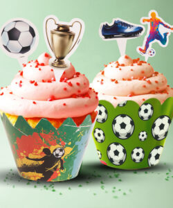 Dekora voetbal cupcake wrappers + prikkes set/12 bij cake, bake & love 14 Dekora voetbal cupcake wrappers + prikkes set/12 bij cake, bake & love 13