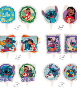 Dekora stitch cupcake wrappers + prikkes set/12 bij cake, bake & love 10