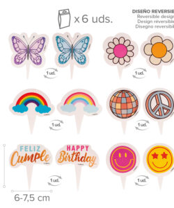 Dekora flower power cupcake wrappers + prikkes set/12 bij cake, bake & love 11 Dekora flower power cupcake wrappers + prikkes set/12 bij cake, bake & love 10