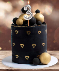 Dekora silver comic birthday candle - 3 bij cake, bake & love 10