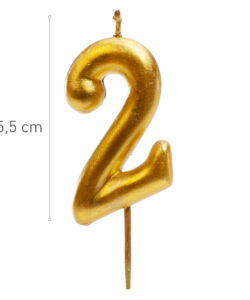 Dekora gold comic birthday candle - 2 bij cake, bake & love 8