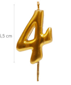 Dekora gold comic birthday candle - 4 bij cake, bake & love 8