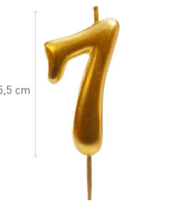 Dekora gold comic birthday candle - 7 bij cake, bake & love 8